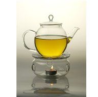 Sun's Tea (Tm) Ultra Clear Borosilicate Glass Teapot Warmer (Clear) N2