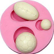 Sher Sports Balls 3D Fondant Silicone Decorating Mould Chocolate Mould Silicone Cake Design Cake Tools N2