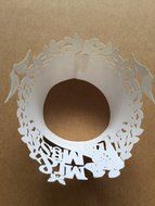 Sorive &reg; 120x White Color Mr &amp; Mrs Filigree Paper Laser Cut Cupcake Wrappers Wedding Engagement Party Cake Stencil... N2