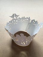 Sorive &reg; 120x White Color Mr &amp; Mrs Filigree Paper Laser Cut Cupcake Wrappers Wedding Engagement Party Cake Stencil... N3