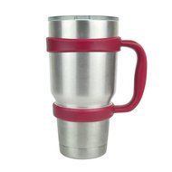 Morecome 30 Oz Stainless Steel Insulated Tumbler Mug Handle (Red) N6