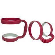 Morecome 30 Oz Stainless Steel Insulated Tumbler Mug Handle (Red) N7