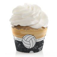 Bump, Set, Spike - Volleyball - Party Cupcake Wrappers - Set of 12