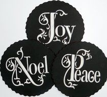 Joy, Noel and Peace Cookie Set by Designer Stencils N3