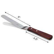 1Easylife Offset Cake Icing Spatula, 12.8&quot; Angled Frosting Spatula with Wooden Handle, Professional Stainless... N4