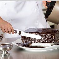 1Easylife Offset Cake Icing Spatula, 12.8&quot; Angled Frosting Spatula with Wooden Handle, Professional Stainless... N5