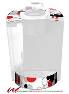 Lots of Dots Red on White - Decal Style Vinyl Skin fits Keurig K40 Elite Coffee Makers (KEURIG NOT INCLUDED)