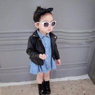 Kid&#039;Coat,Laimeng Child Kid Baby Fashion Infant Leather Jacket Zipper Hooded Coats Outwear Coat (80, Black) N2