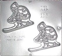 Skier Ski Chocolate Candy Mold 312
