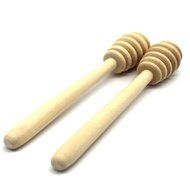 Icerain Portable Wood Honey Dipper Stirring Rod Wooden Muddler Honey Stick, Dipper for Honey, Jam or Sticky Food-Pack... N4