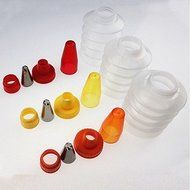 CXLKST Kitchen Reusable Icing Piping Squeeze Cake Decorating Bottle Nozzle Set N2