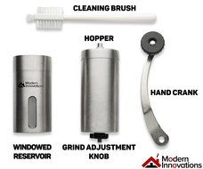 Modern Innovations Stainless Steel Manual Coffee Grinder with Adjustable Burr Grinder Design N3