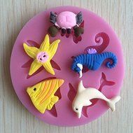Generic Baking Tool Silicone Sugarcraft Cake Decorating Crab Mold Hippocampus Mould Starfish N9
