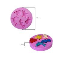 Mini Silicone Beach Ocean Sea Shell Starfish Seahorse Crab Dolphin Shape Fondant Cake Mold Cupcake Decorations N3