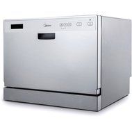 Midea MDC3203DSS3A 6-Place Setting Countertop Dishwasher, Silver color