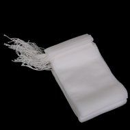 50pcs Drawstring Bags Nut Milk Tea Fruit Juice Strainer Filter Bag (white, 11 x 8cm) N9