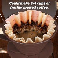 Premium Round Wave Paper Drips Disposable Coffee Filters in White, 100 pieces N4