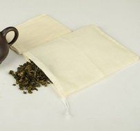 50pcs Drawstring Bags Nut Milk Tea Fruit Juice Strainer Filter Bag (white, 11 x 8cm) N13