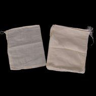 50pcs Drawstring Bags Nut Milk Tea Fruit Juice Strainer Filter Bag (white, 11 x 8cm) N16