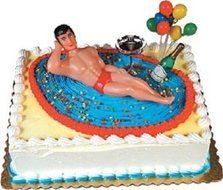 Cakesupplyshop Item#5162k- Macho Man Bikini Bachelorette Party Cake Decorating Topper Kit