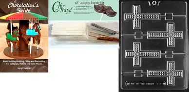 Cybrtrayd R061 Cross Lolly Chocolate Candy Mold with Exclusive Cybrtrayd Copyrighted Chocolate Molding Instructions... N9