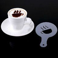 Corner Biz Home - Barista Creative Coffee Art Stencils Template Set 16pcs N3