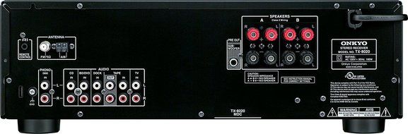 Onkyo TX-8020 Stereo Receiver with a pair of ELAC Debut B4 Bookshelf Speakers (Black) N2