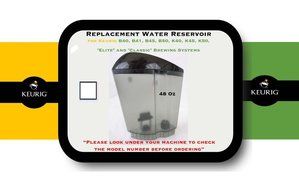 Replacement Water Reservoir for Keurig B40, B41, B44, B45, B50, K40, K45, K50, "Elite" and "Classic" Brewing Systems... N6