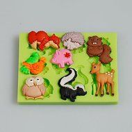 Y&amp;XL&amp;H Jungle Animals Owl Squirrel Silicone Polymer Clay Mold Cake Decoration Tools Fimo Fondant Chocolate Candy... N2