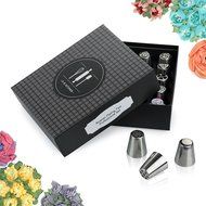 Russian piping tips set for icing nozzles pastry decoration-PREMIUM stainless steel 35 frosting flowers tip kit... N5