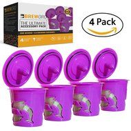 4 K-Cup Reusable Filters for Keurig 1.0 and 2.0 Brewers, K200, K250, K300, K350, K400, K450, K460, K500, K525C... N3