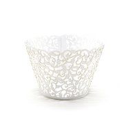 60 Pcs Laser Cut White Pearly Paper Garden Cupcake Wrappers Wraps Cases Wedding Birthday Party Decorations N2