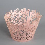 60 Pcs Laser Cut White Pearly Paper Garden Cupcake Wrappers Wraps Cases Wedding Birthday Party Decorations N5