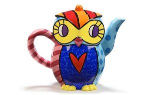 Ceramic Owl Design Teapot From Iconic Pop-artist Romero Britto.