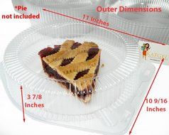 Katgely 10 Inch Plastic Pie Containers Deep Dome (Pack of 20) N2