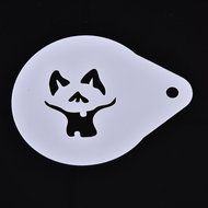 u-hoMEy 6x 2.8 Inch Halloween Cake Stencil Cookie Coffee Strew Flowers Pad Spray Mold N3