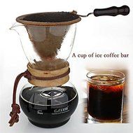 480 Cc Glass a Portable Steel Coffee Pot Combination Suit / Flannel Bags Manually Drip Coffee Drip Pot Ice Tool