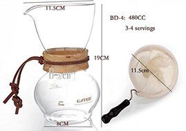 480 Cc Glass a Portable Steel Coffee Pot Combination Suit / Flannel Bags Manually Drip Coffee Drip Pot Ice Tool N2