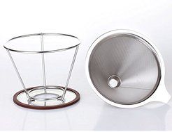 Pour over Coffee Filter Dripper by Ellien, Reusable Stainless Steel