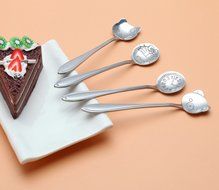 Allure Maek Set of 4 Stainless Steel Tableware Creative Clock Coffee Spoon,Stirring Spoon, Sugar Spoon,Tea Spoon... N4