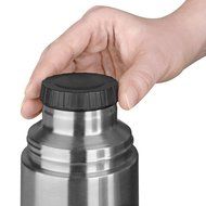 Emsa Thermos Flask "Captain" 11.83 fl. oz. of Stainless Steel, Silver/Red N4