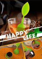 LESCA TEK Set of 2 Stainless Steel Tea Infuser Strainer with Silicone Leaf Lid, Mesh Strainer Includes Drip Tray... N4