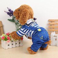 Pink Lizard Pets Dogs Naval Uniform Navy Sailor Suit Stripe Pattern Overalls Clothes N5