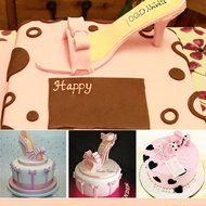 C-Pioneer Set of 9 Lady High-Heeled Shoe Plastic Sandal Fondant Cake Baking Mould Mold N3