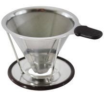 Pour Over Coffee Dripper in Stainless Steel - 2 Cup Coffee Brewer N2