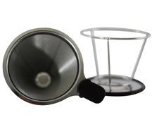 Pour Over Coffee Dripper in Stainless Steel - 2 Cup Coffee Brewer N3