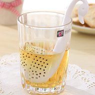 VANKER 1Pc Black Leisure Time Tea Bag Infuser Herb Leaf Spice Diffuser Holder Strainer Filter