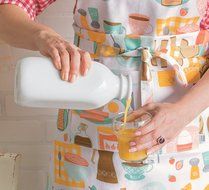 Now Designs Ceramic Milk Bottle, Small, White N6