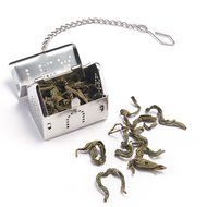 Accmor Tea Infuser - Stainless Steel Loose Leaf Tea Strainer with Chain and Drip Trays - Tea Filters for Rooibos... N14