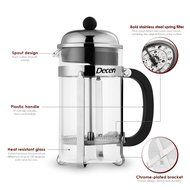 Decen French Press Coffee & Tea Maker - 1 Liter, 8 Cups, 34 Oz N3